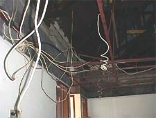 Unsafe wiring is a hazard in older houses